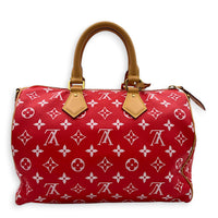 Speedy P9 Top Handle Bag 30 Rouge, Gold hardware