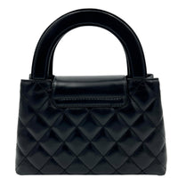Kelly Mini Black Top Handle Bag in Calfskin, Gold hardware