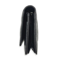 CC Black Wallet On Chain in Caviar Leather, Silver hardware