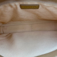GST Tote Bag Beige in Caviar Leather, Gold hardware