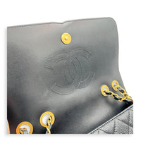 CC Filigree Shoulder Bag Black in Caviar Leather, Gold hardware