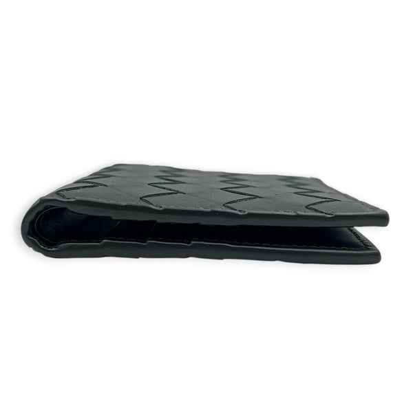 Intrecciato Black Wallet in Calfskin