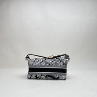 DiorTravel Nomad Medium Black Shoulder Bag in Canvas, Light Gold hardware